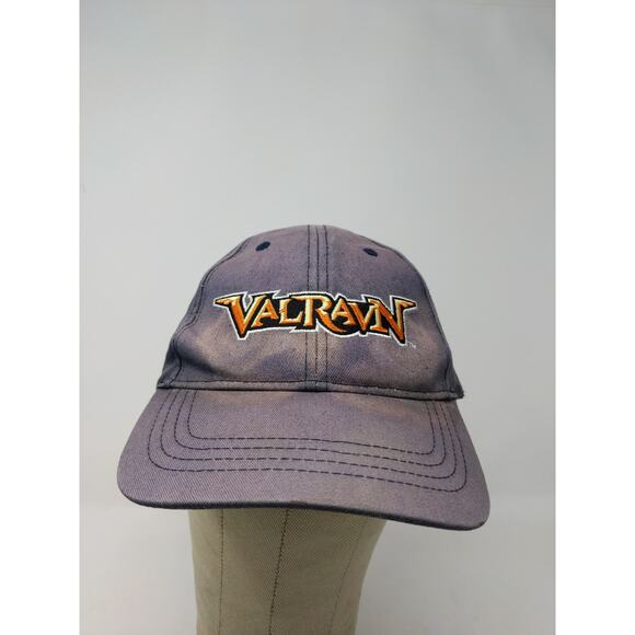Cedar Point Valravn Rollercoaster Strapback Adjustable Hat Distressed Blue - Picture 2 of 9